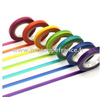 BOLDUC AUTOCOLLANT 6MM 10M ARC-EN-CIEL BOITE DE 7