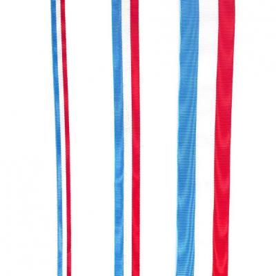 Ruban moire bleu blanc rouge 4 cm