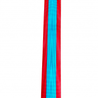 Ruban moire rouge turquoise 4 cm